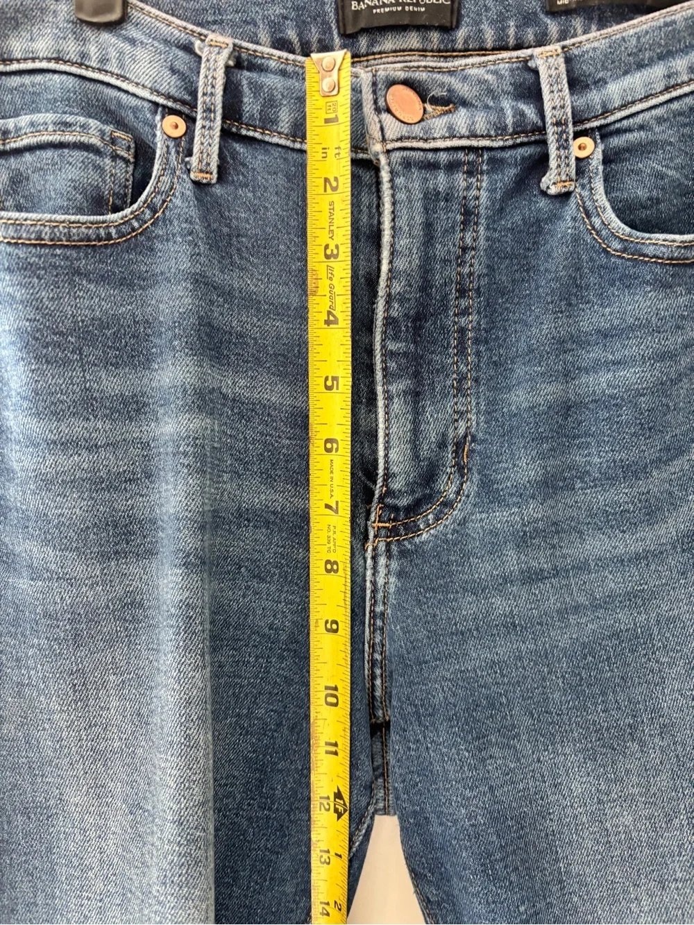 Banana Republic Mid-rise Straight Leg Jeans Womens 29 Medium Wash Raw Hem - Picture 11 of 12